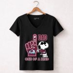Snoopy Colorado Avalanche 1 Dad One Of A Kind 7 Womens V Neck.jpg