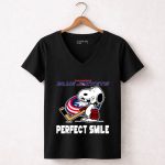 Snoopy Columbus Blue Jackets Perfect Smile 7 Womens V Neck.jpg