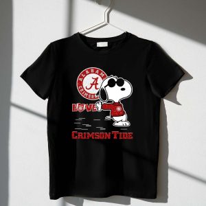 Snoopy Crimson Tide Alabama Love 1 T Shirt