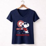 Snoopy Crimson Tide Alabama Love 5 Womens V Neck