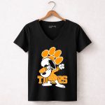 Snoopy Dabbing Clemson Tigers Paw Prints 7 Womens V Neck.jpg