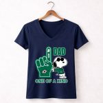 Snoopy Dallas Stars 1 Dad One Of A Kind 5 Womens V Neck.jpg