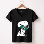Snoopy Dallas Stars Hugging Hockey 7 Womens V Neck.jpg