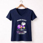 Snoopy Damn Right I Am a Vikings Fan Now and Forever 5 Womens V Neck