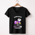 Snoopy Damn Right I Am a Vikings Fan Now and Forever 7 Womens V Neck