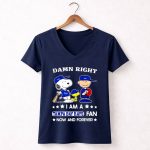 Snoopy Damn right I am a Tampa Bay Rays fan now and forever 5 Womens V Neck.jpg