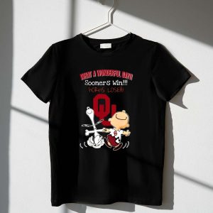 Snoopy Dance What A Wonderful Day Sooners Win Horns Lose 1 T Shirt.jpg