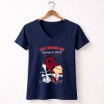 Snoopy Dance What A Wonderful Day Sooners Win Horns Lose 5 Womens V Neck.jpg