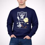 Snoopy Dancing with Charlie Brown Oakland Raiders 3 Sweatshirt