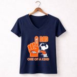 Snoopy Denver Broncos 1 DAD One Of A Kind 5 Womens V Neck