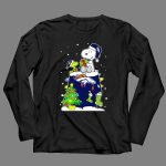 Snoopy Denver Broncos Christmas With Woodstock And Presents 4 Long Sleeves