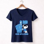 Snoopy Detroit Lions 1 Dad one of a kind 5 Womens V Neck