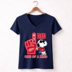Snoopy Detroit Red Wings 1 Dad One Of A Kind 5 Womens V Neck.jpg