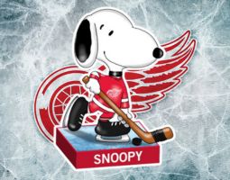 Snoopy Detroit Red Wings Banner
