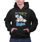 Snoopy Drive Car Los Angeles Dodgers Autism Accept Understand Love 2 Hoodie