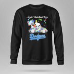 Snoopy Drive Car Los Angeles Dodgers Autism Accept Understand Love 9 Sweatshirt