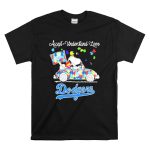 Snoopy Drive Car Los Angeles Dodgers Autism Accept Understand Love T Shirt 6