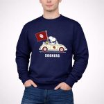 Snoopy Driving Oklahoma Sooners OU Flag Retro Car 3 Sweatshirt.jpg
