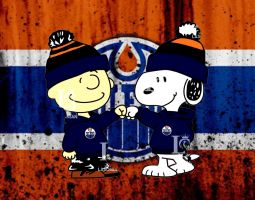 Snoopy Edmonton Oilers Banner