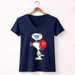 Snoopy Falcons Haters Football Helmet 5 Womens V Neck