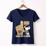 Snoopy Florida Panthers 1 Dad One Of A Kind 5 Womens V Neck.jpg