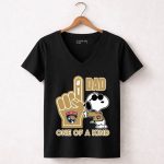 Snoopy Florida Panthers 1 Dad One Of A Kind 7 Womens V Neck.jpg
