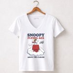 Snoopy Flying Ace Above The Clouds 5 Womens V Neck.jpg