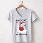 Snoopy Flying Ace Above The Clouds 7 Womens V Neck.jpg