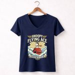 Snoopy Flying Ace Adventure In The Sky 5 Womens V Neck.jpg