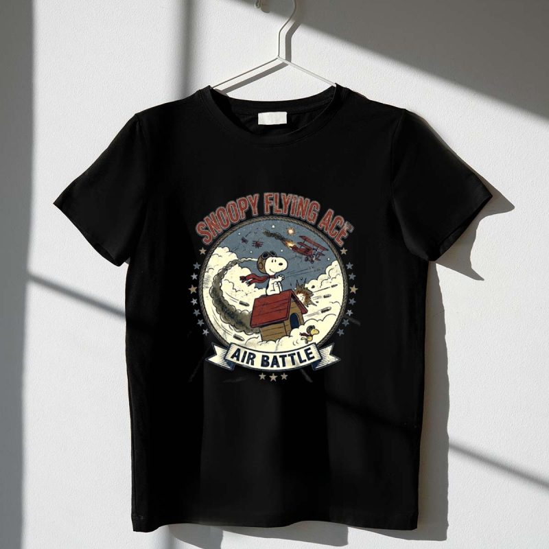 Snoopy Flying Ace Air Battle 1 T Shirt.jpg