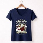 Snoopy Flying Ace Air Combat Vintage 5 Womens V Neck.jpg