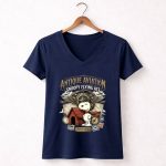 Snoopy Flying Ace Antique Aviation Graphic 5 Womens V Neck.jpg