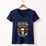Snoopy Flying Ace Classic Aviation 5 Womens V Neck.jpg