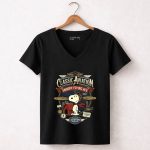 Snoopy Flying Ace Classic Aviation 7 Womens V Neck.jpg