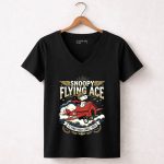 Snoopy Flying Ace Flying High Since 1965 7 Womens V Neck.jpg