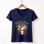 Snoopy Flying Ace Heritage Pilot 5 Womens V Neck.jpg
