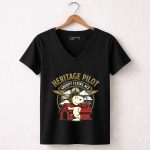 Snoopy Flying Ace Heritage Pilot 7 Womens V Neck.jpg