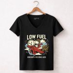 Snoopy Flying Ace Low Fuel High Spirit 7 Womens V Neck.jpg