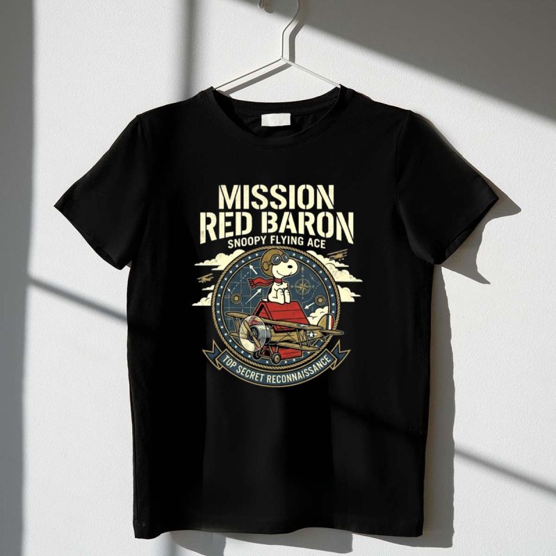 Snoopy Flying Ace Mission Red Baron 1 T Shirt.jpg