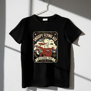 Snoopy Flying Ace Old School Pilot 1 T Shirt.jpg