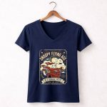 Snoopy Flying Ace Old School Pilot 5 Womens V Neck.jpg