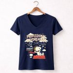 Snoopy Flying Ace Professional Daydreamer 5 Womens V Neck.jpg