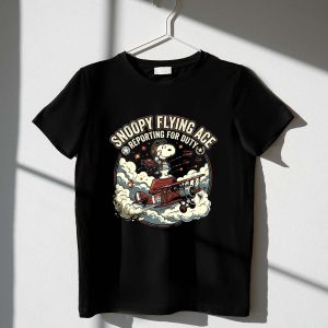 Snoopy Flying Ace Reporting For Duty 1 T Shirt.jpg