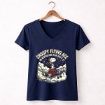 Snoopy Flying Ace Reporting For Duty 5 Womens V Neck.jpg