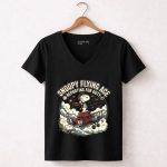 Snoopy Flying Ace Reporting For Duty 7 Womens V Neck.jpg