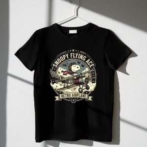 Snoopy Flying Ace Retro Airplane 1 T Shirt.jpg
