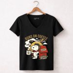 Snoopy Flying Ace Runs On Coffee 7 Womens V Neck.jpg