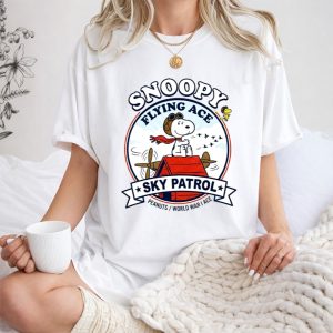 Snoopy Flying Ace Sky Patrol 1 T Shirt.jpg