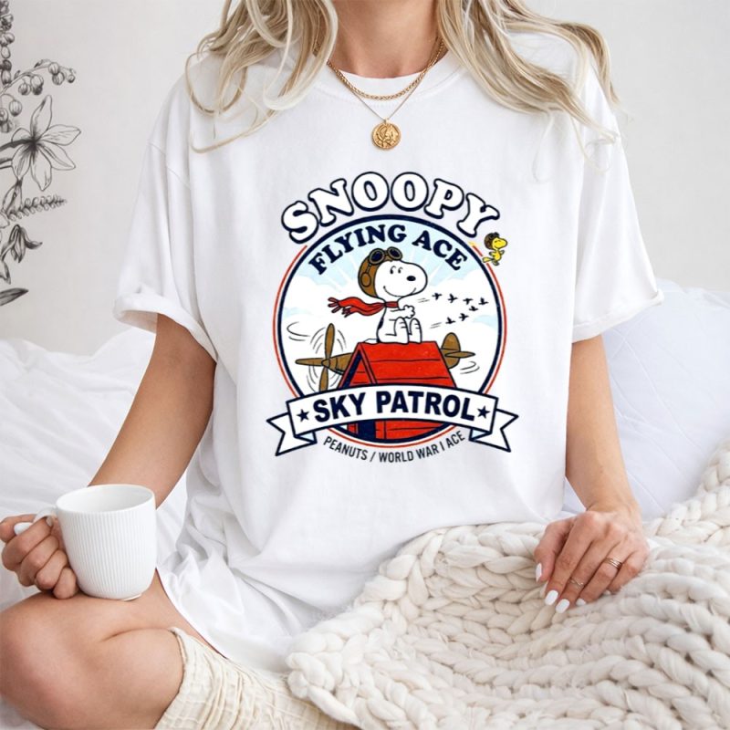 Snoopy Flying Ace Sky Patrol 1 T Shirt.jpg