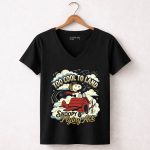 Snoopy Flying Ace Too Cool To Land 7 Womens V Neck.jpg
